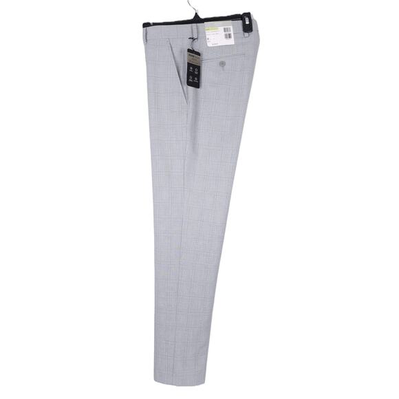 Alfani Men's Slim-Fit Tech Stretch 2-Piece Suit Light Grey Plaid 42S 33x30 NWT - Picture 11 of 13
